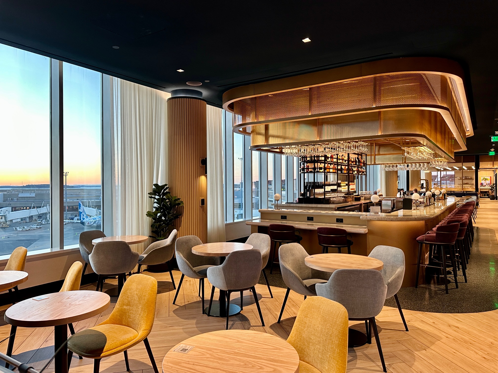 Airport lounge bar area