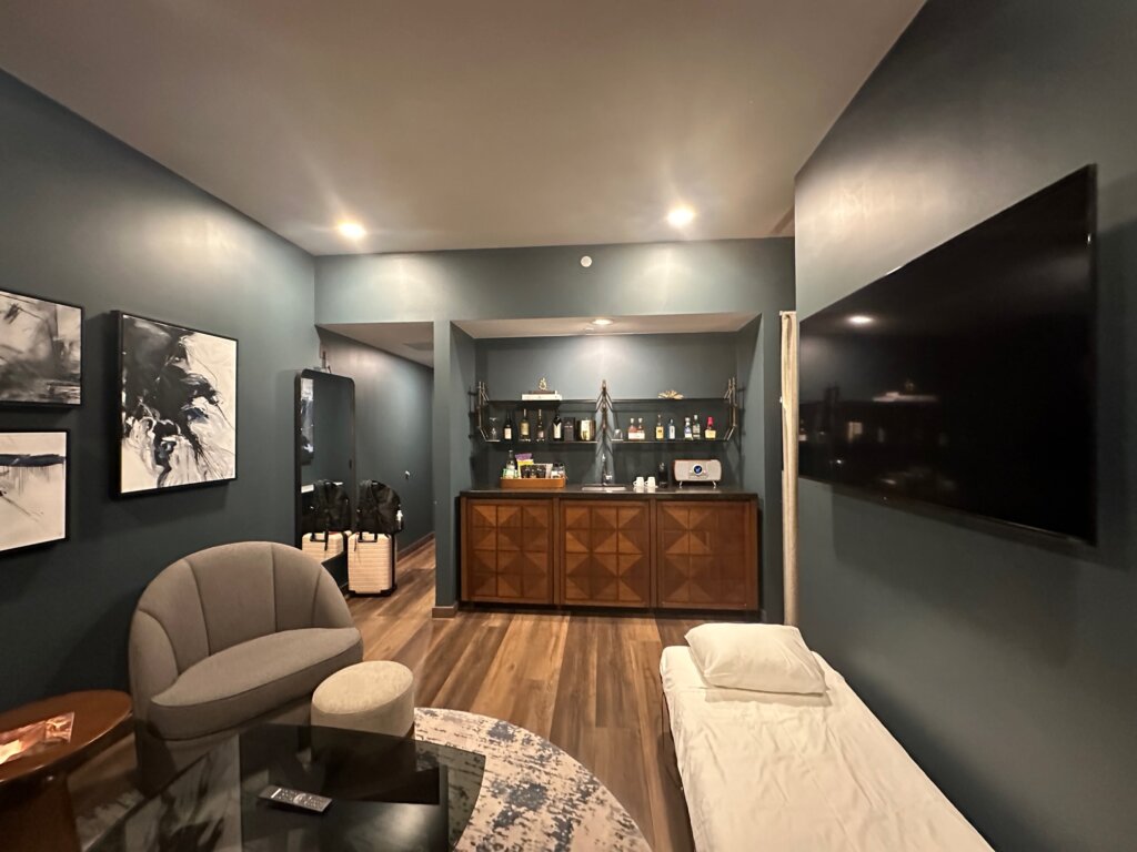 Living room area of hotel