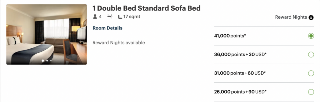 Screenshot IHG hotel in London