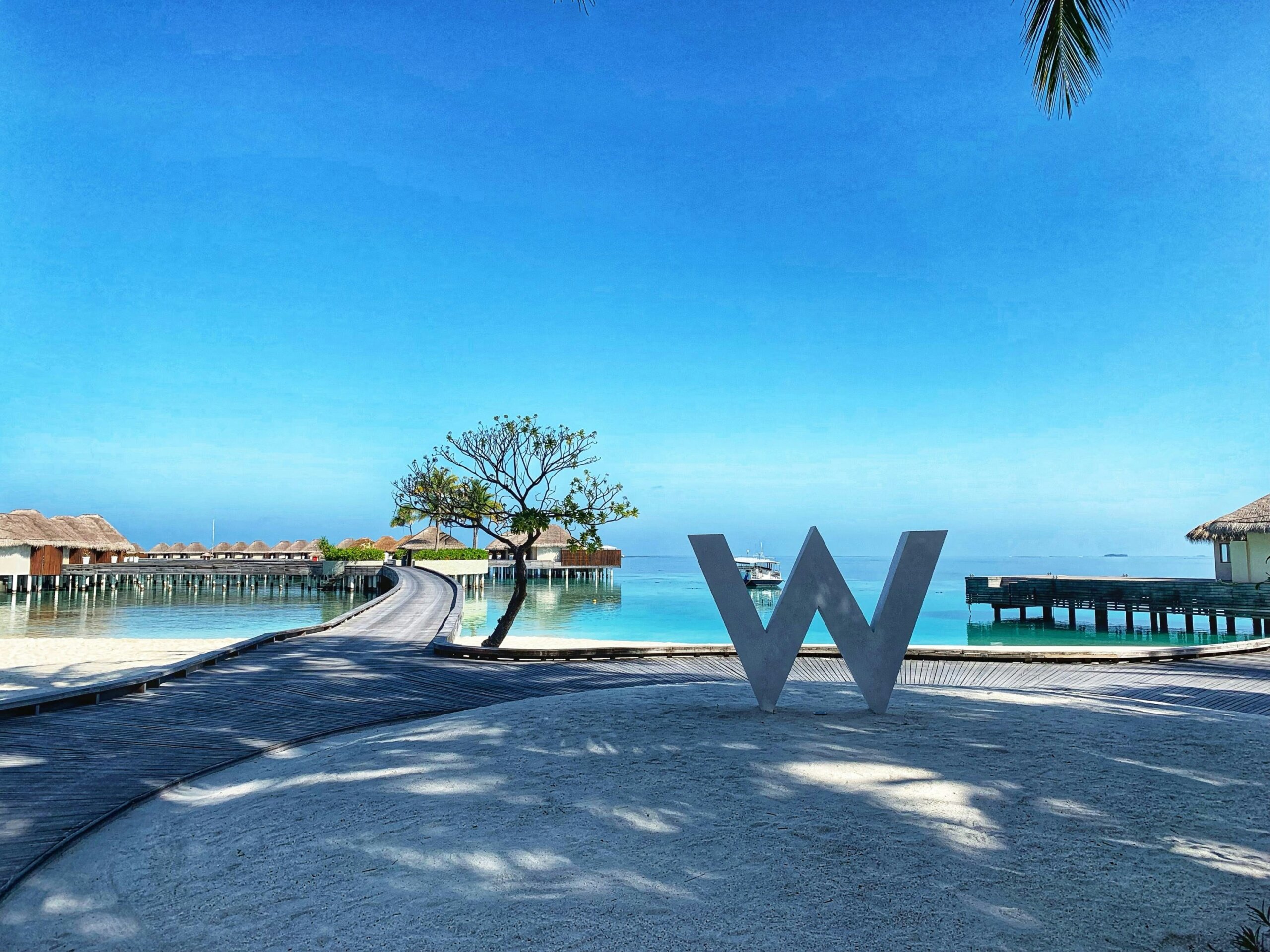 Hotel resort with large W on it