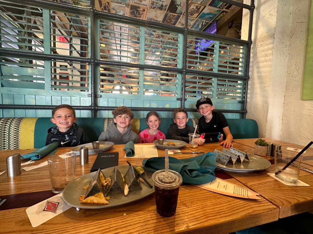 Children at restaurant