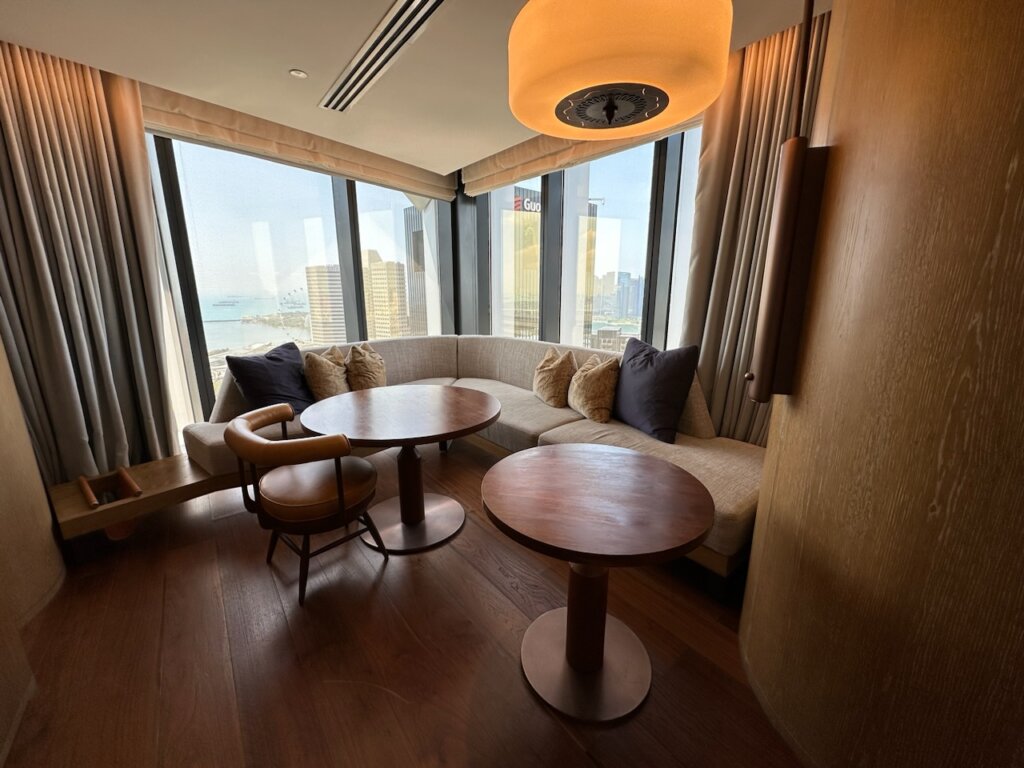 Living area of hotel suite