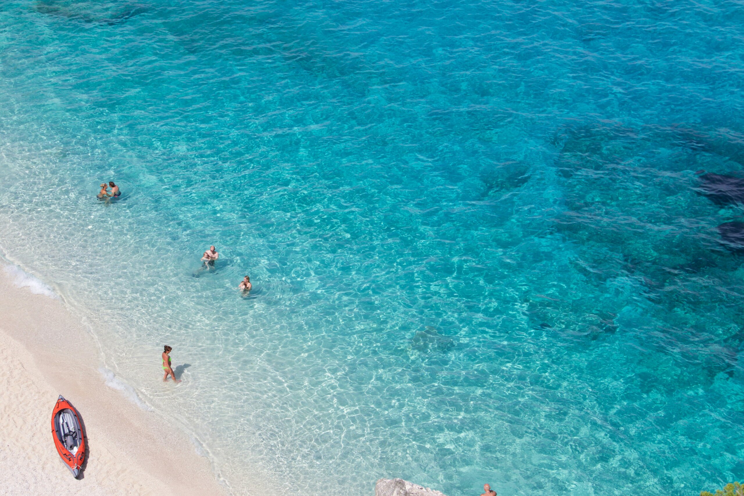 Beach with blue-turquoise water