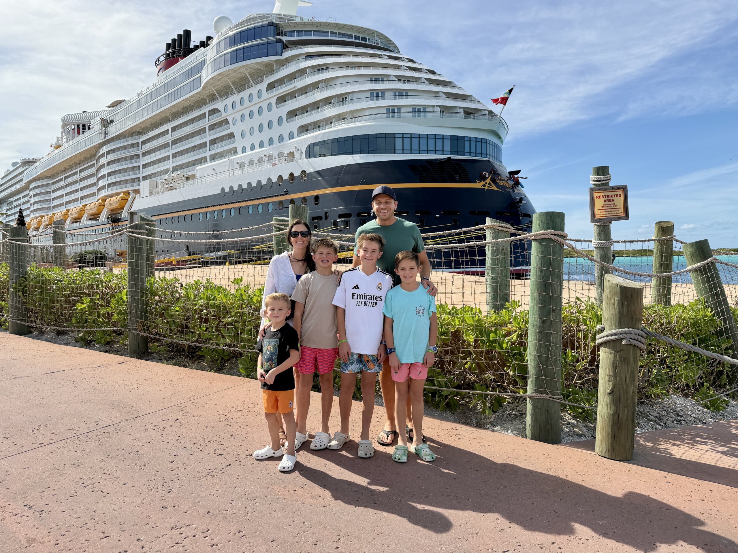 Disney Destiny with family at Castaway Cay