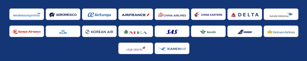 All of the airlines within the SkyTeam alliance