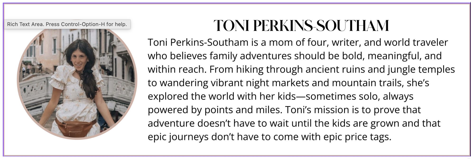 toni blurb